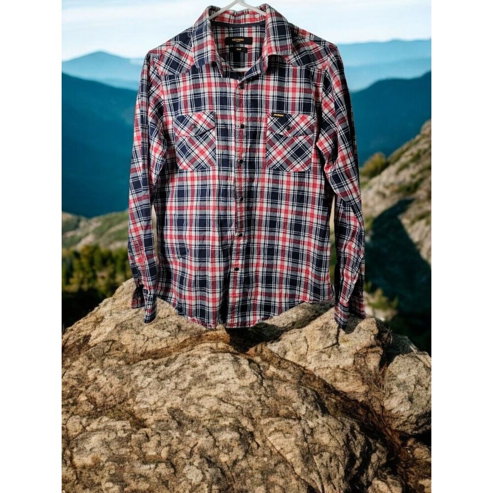 DETROIT CAMISA DE CUADROS MANGA LARGA BROCHES ESMALTADOS SIZE S